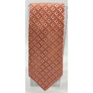 Tommy Hilfiger Orange Diamond Silk Tie